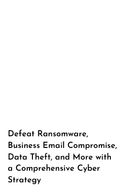 defeat ransomware, business email compromise, data theft, and more with a comprehansive cyber strategy