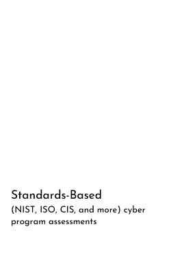 standards-based (NIST, ISO, CIS, and more) cyber program assessments